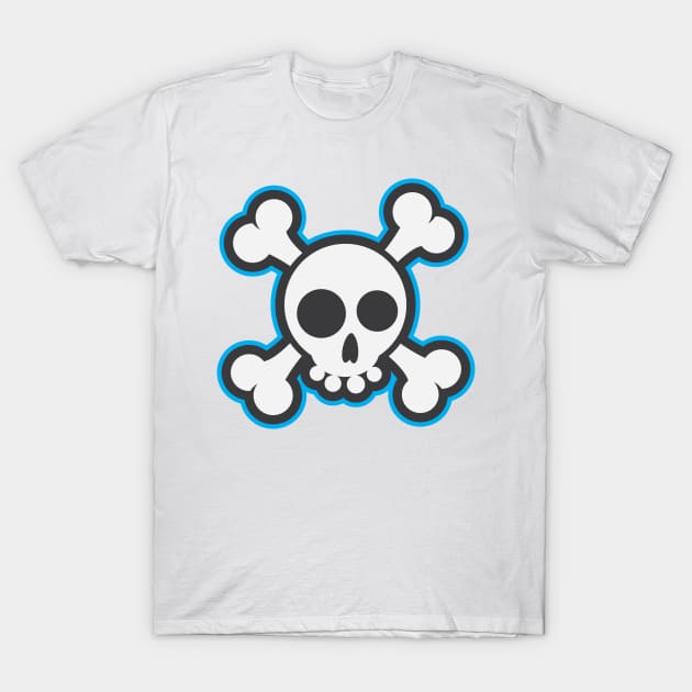 Skull and Crossbones Circle Style T-Shirt by SteveGrime